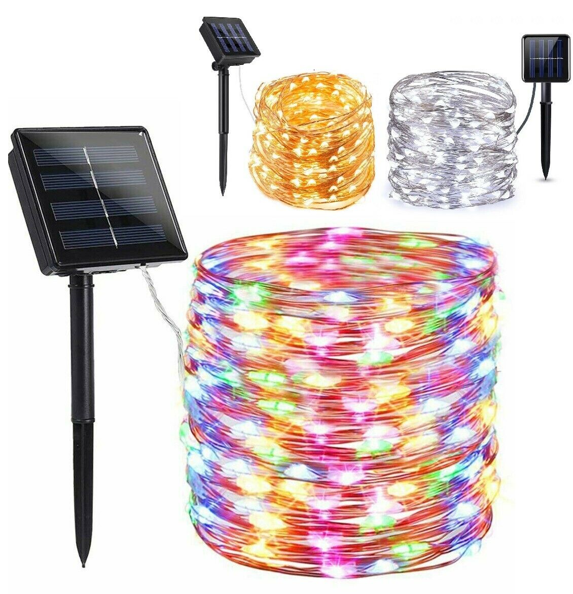 Outdoor LED Solar String Lights- Waterproof- Copper Wire Xmas Garden Party Decor - LEDLIGHTING WHOLESALE